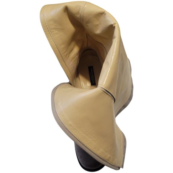 Marina Rinaldi Women's Gray Leather Wide Calf Knee Boots Size EU 40 / US 10 - Picture 4 of 9